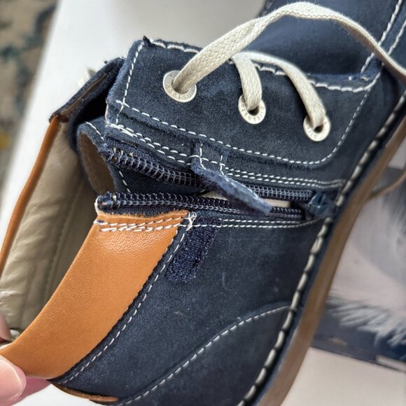 NIB | Birkenstock Pasadena Lace Up Ankle Boot Navy Blue Regular Width EU 37 - Picture 4 of 10